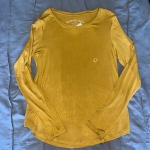 Aeropostale Seriously Soft Mustard Long Sleeve Tee